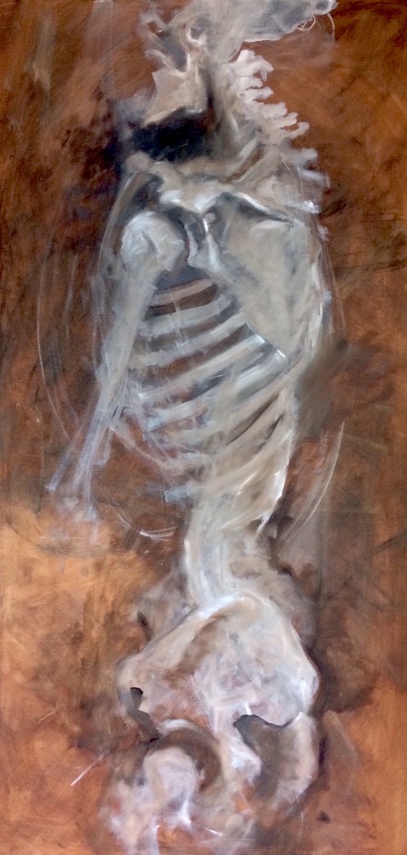 skeleton - oil on canvas